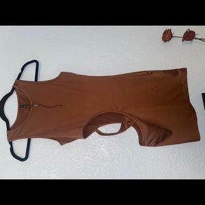 Sexy solid cut out bodycon dress